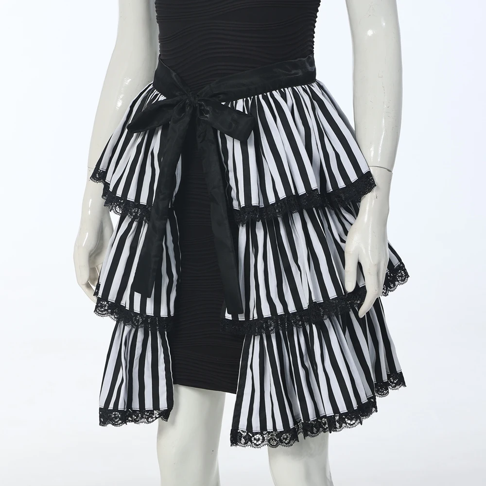 Jester Clown Harlequin Lolita Fancy Ruffle Short Skirt Women Gothic Steampunk Striped Bustle Multilayer Skirts Ruffled Lace Trim
Jester Clown Harlequin Lolita Fancy Ruffle Short Skirt Women Gothic Steampunk Striped Bustle Multilayer Skirts Ruffled Lace Trim