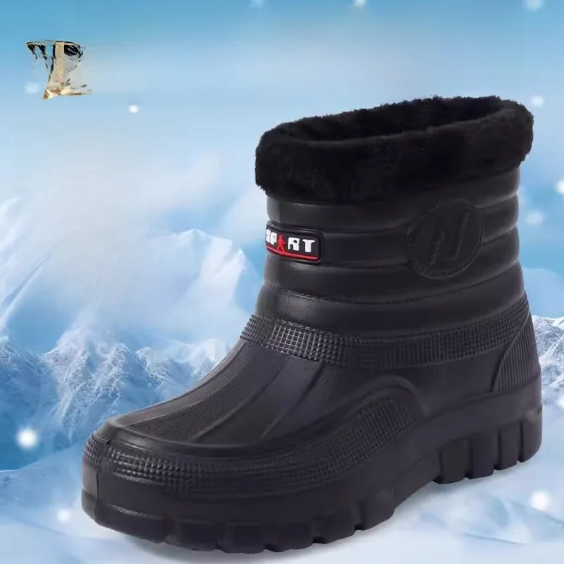 High-Top Cotton Boots with Fleece for Men Waterproof Outdoor Warm Snow Boots for Car Wash And Construction Site Labor Protection
High-Top Cotton Boots with Fleece for Men Waterproof Outdoor Warm Snow Boots for Car Wash And Construction Site Labor Protection