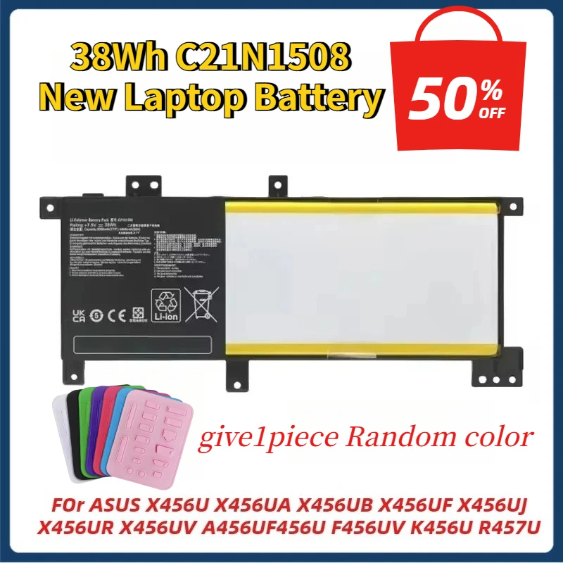 C21N1508 Новый аккумулятор для ноутбука ASUS X456U X456UA X456UB X456UF X456UJ X456UR X456UV A456U F456U F456UV K456U R457U 38Wh
C21N1508 Новый аккумулятор для ноутбука ASUS X456U X456UA X456UB X456UF X456UJ X456UR X456UV A456U F456U F456UV K456U R457U 38Wh
