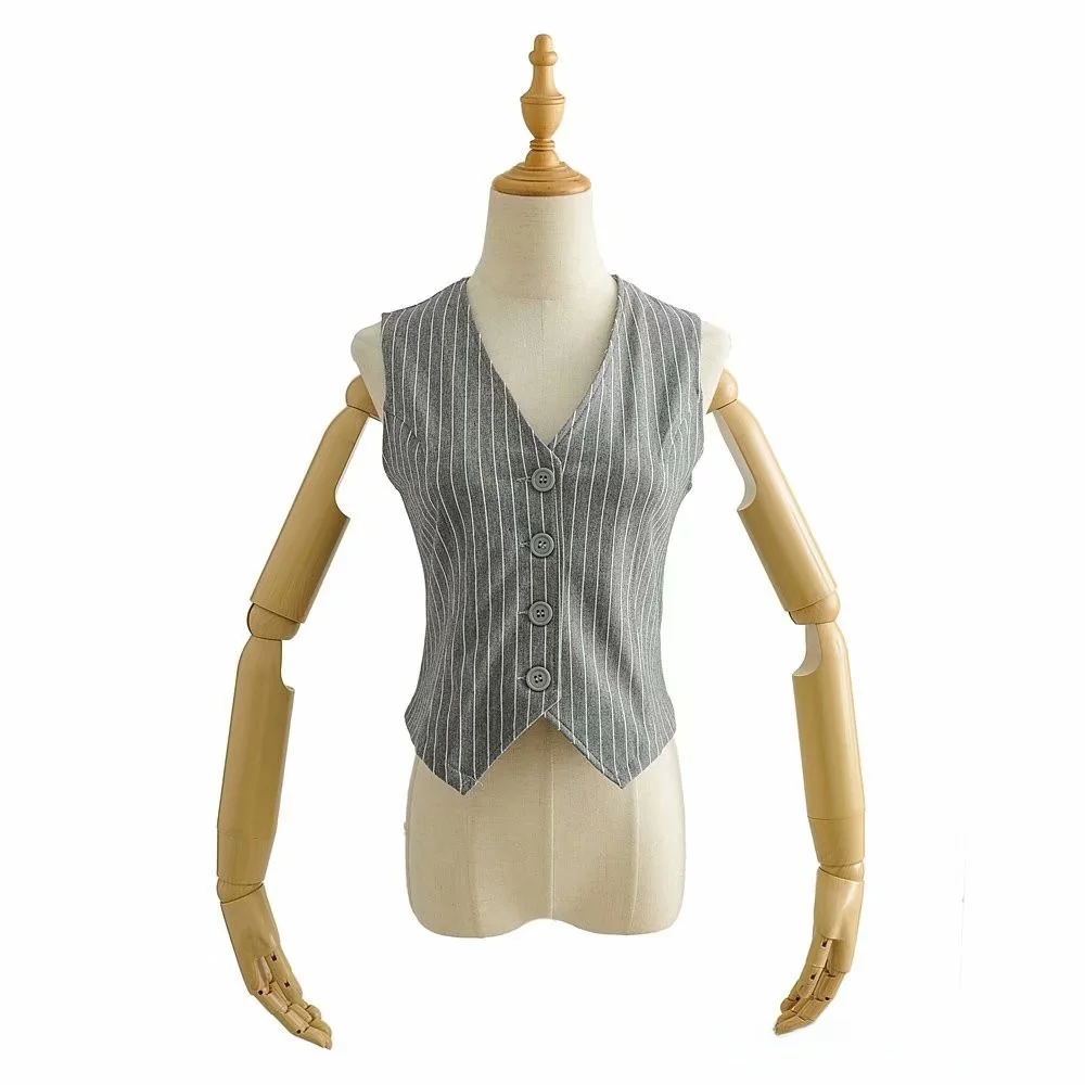Ретро Briti Sle Ladylike Reformed Svel ort Vest Striped Element Faionable Sport Street Sle Женский костюм Jaet 
Ретро Briti Sle Ladylike Reformed Svel ort Vest Striped Element Faionable Sport Street Sle Женский костюм Jaet