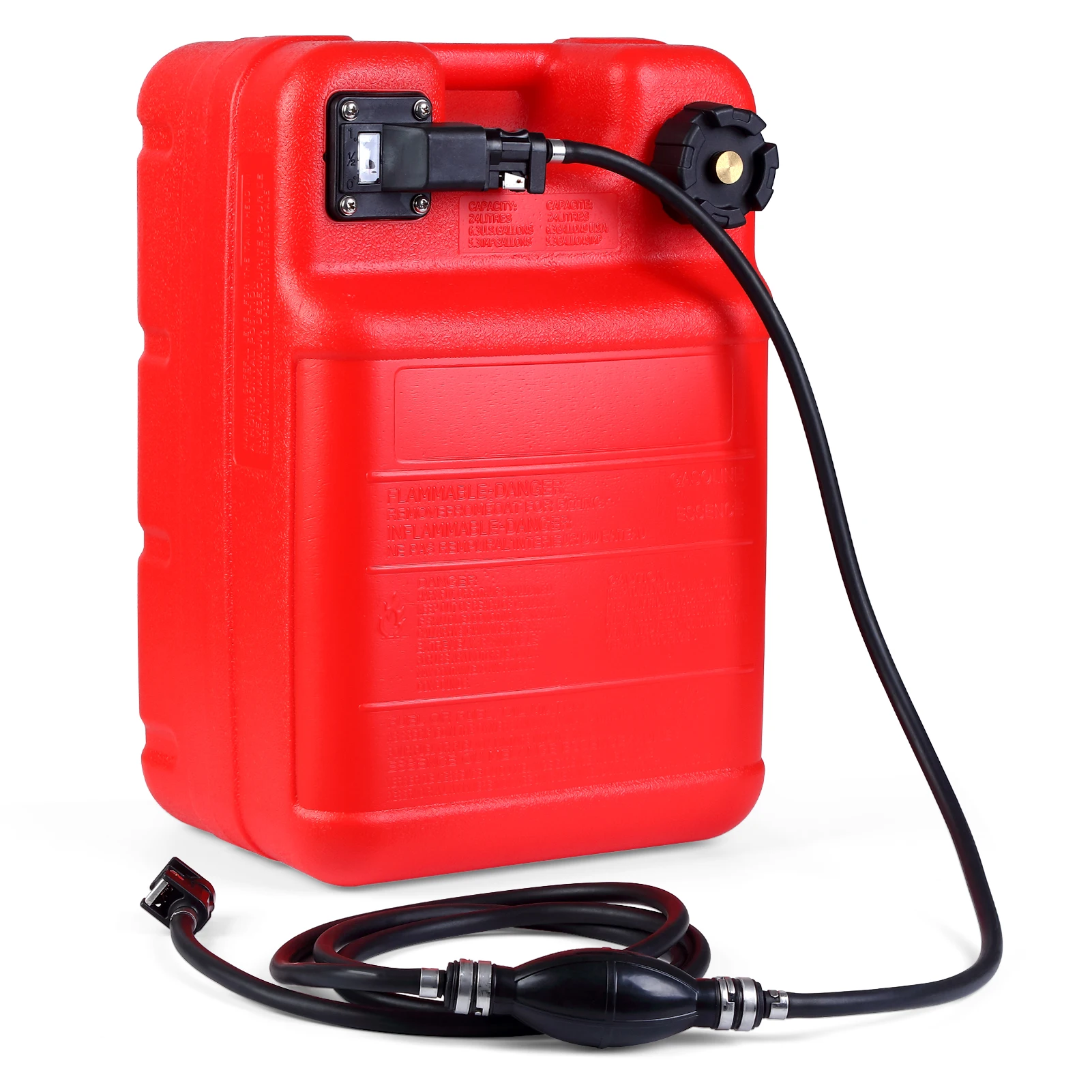 6 Gallon Tank Marine Fuel with Fuel Line & Pump, Fuel Level Indicator & Filter, Outboard Boat Gas Tank for Marine Engines
6 Gallon Tank Marine Fuel with Fuel Line & Pump, Fuel Level Indicator & Filter, Outboard Boat Gas Tank for Marine Engines