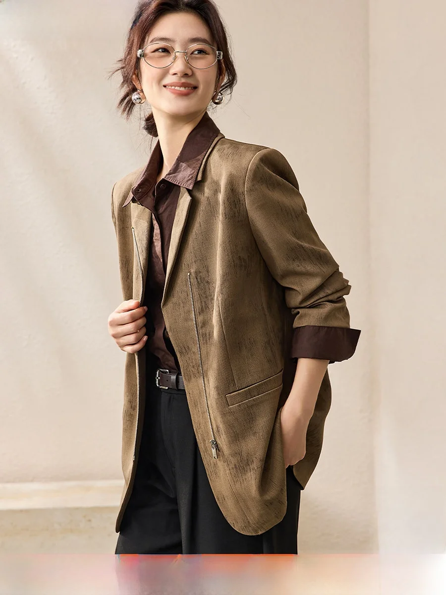 Ele Long Sve Women's Suit Jaet Zipper Design Commute Faion Spring 2026 Versatile Outerwear M5CXBB0005
Ele Long Sve Women's Suit Jaet Zipper Design Commute Faion Spring 2026 Versatile Outerwear M5CXBB0005