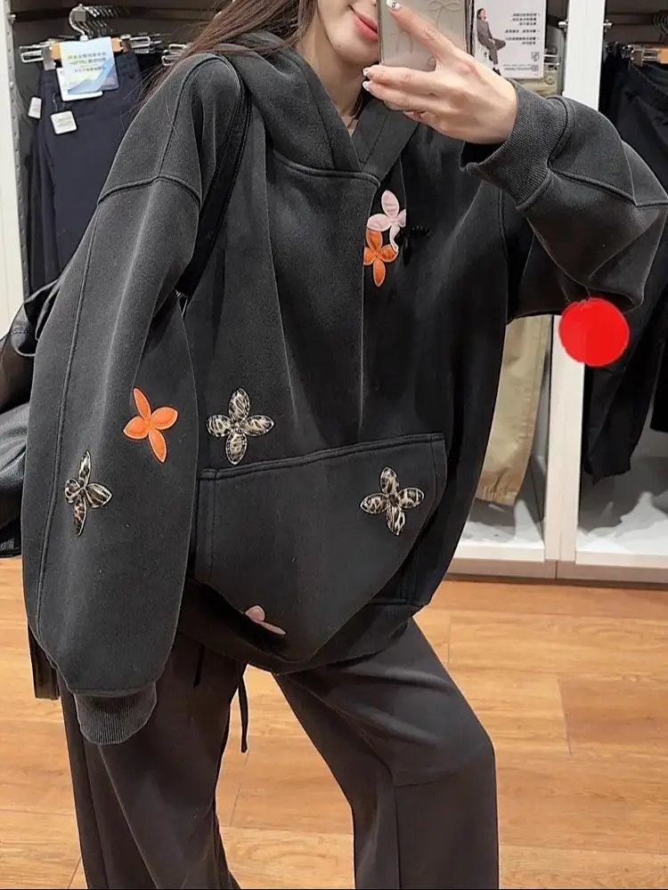 Laid-ba Sle Oversized Slimming Hoodie Casual Fce-lined Outerwear Autumn Winter New Arrival Extra Large Size 300 Pou
Laid-ba Sle Oversized Slimming Hoodie Casual Fce-lined Outerwear Autumn Winter New Arrival Extra Large Size 300 Pou