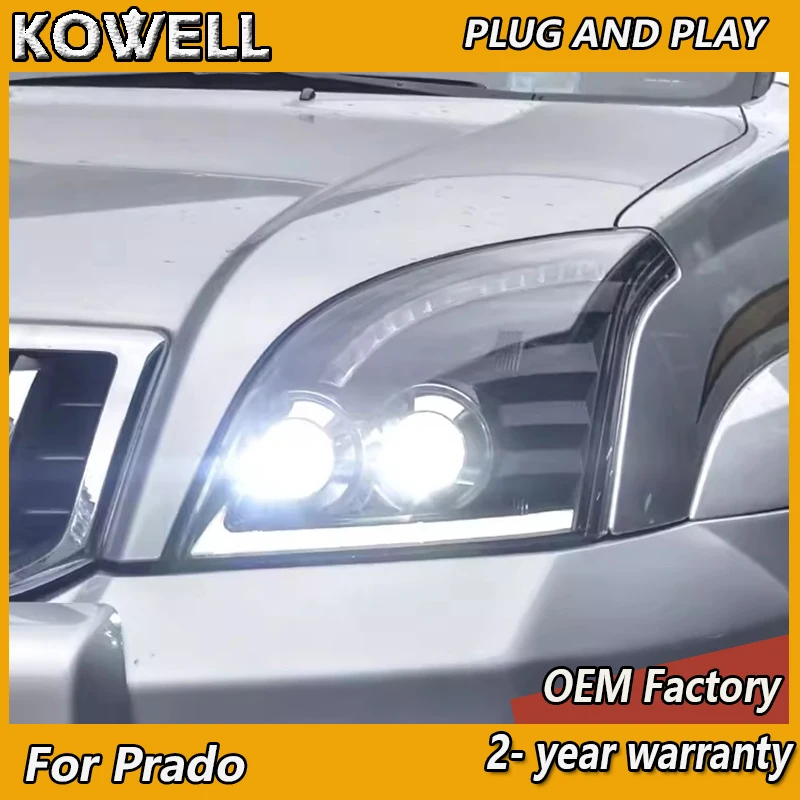 Стайлинг автомобиля для Toyota Prado, фара 2003-2009 Prado, фара DRL, указатель поворота, ближний свет, линза проектора
Стайлинг автомобиля для Toyota Prado, фара 2003-2009 Prado, фара DRL, указатель поворота, ближний свет, линза проектора