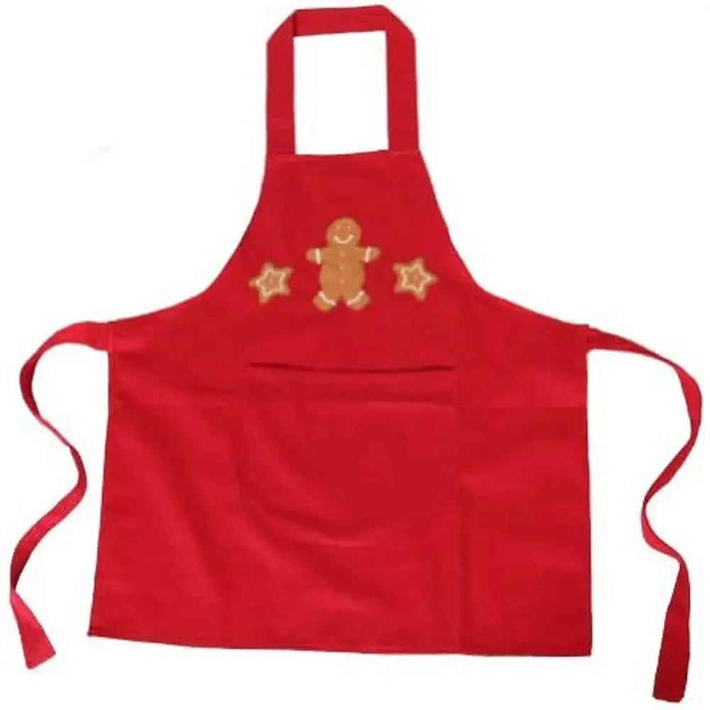 Children's Gingerbread Holiday Apron with Pockets, Festive Red Thanksgiving Kitchen Apron
Children's Gingerbread Holiday Apron with Pockets, Festive Red Thanksgiving Kitchen Apron