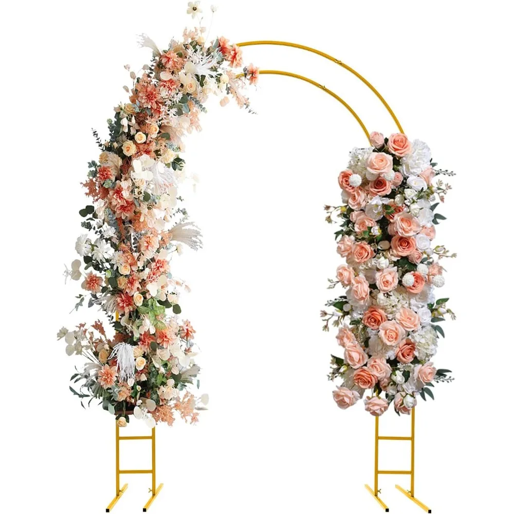 Double Arch Backdrop Stand, 7.2ft Open Metal Arch Frame Wedding Sign Stand, Flower Plant Climbing Brackets with Support Bases fo
Double Arch Backdrop Stand, 7.2ft Open Metal Arch Frame Wedding Sign Stand, Flower Plant Climbing Brackets with Support Bases fo