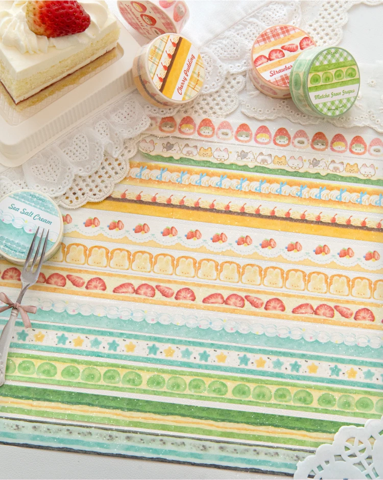 Декоративная клейкая лента Washi 15 мм * 2 м, серия «Кондитерская Дин-Дин», с блестками, в стиле каваи, для скрапбукинга и DIY-проектов
Декоративная клейкая лента Washi 15 мм * 2 м, серия «Кондитерская Дин-Дин», с блестками, в стиле каваи, для скрапбукинга и DIY-проектов