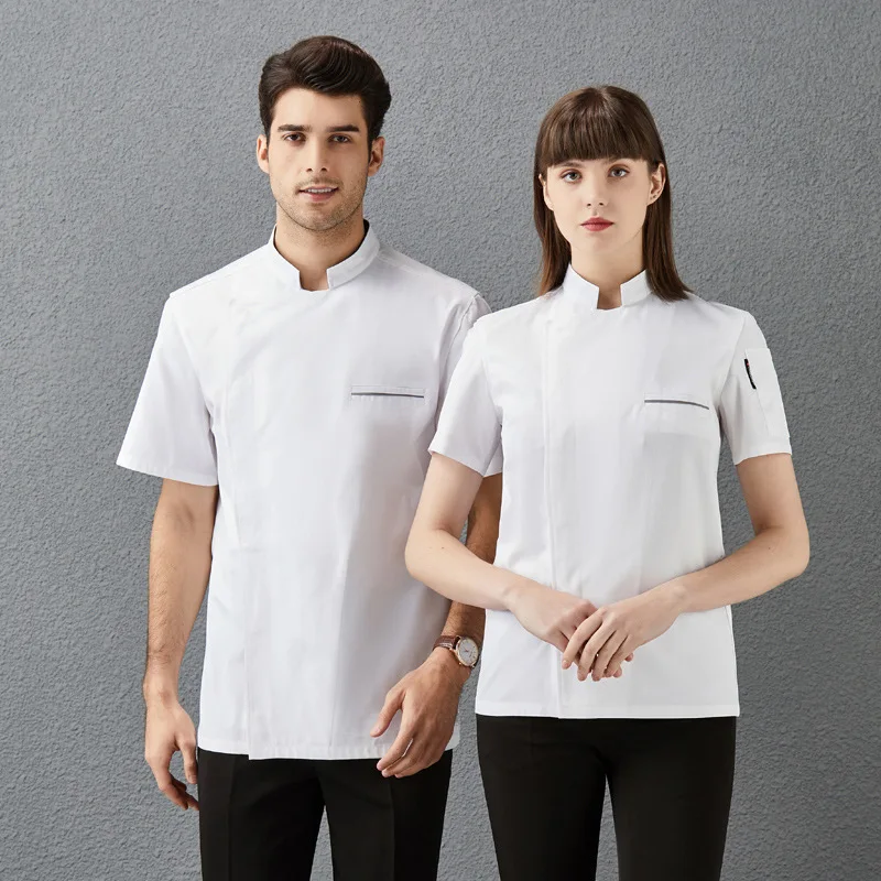 Short-sleeved chef uniform for hotel chefs, summer breathable workwear for men and women, short-sleeved restaurant and hot pot k
Short-sleeved chef uniform for hotel chefs, summer breathable workwear for men and women, short-sleeved restaurant and hot pot k