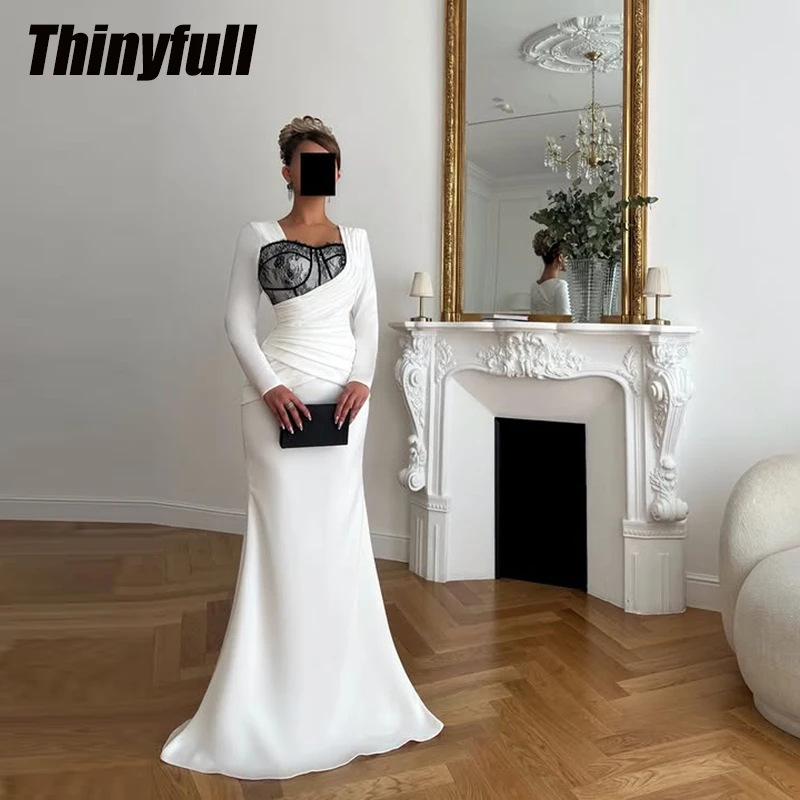 Thinyfull Mermaid Arab Prom Dress 2026 Full Sleeves Lace/Satin Evening Dresses Long Party Gown Robe De Soirée Customized
Thinyfull Mermaid Arab Prom Dress 2026 Full Sleeves Lace/Satin Evening Dresses Long Party Gown Robe De Soirée Customized