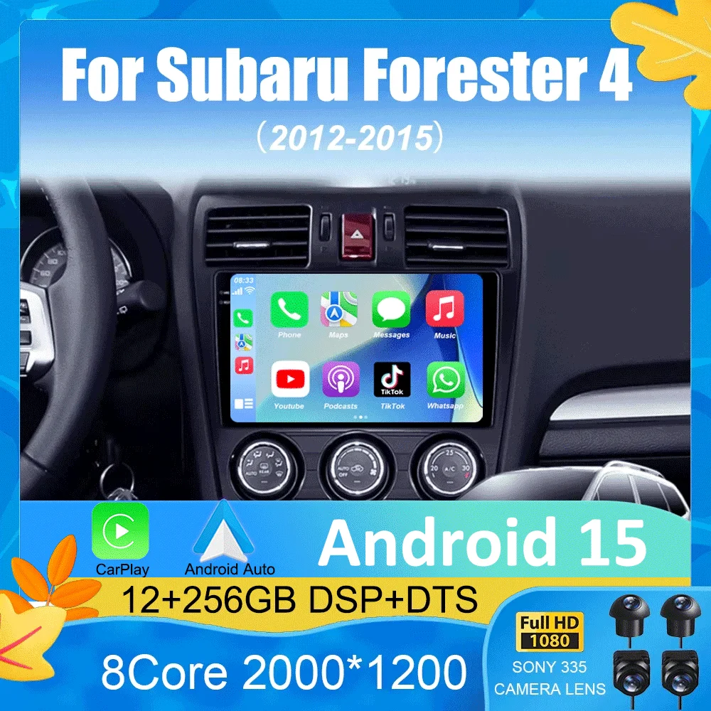 For Subaru Forester XV WRX 2012 2013 2014 2015 Android 15 Car Radio Multimedia Player 2 Din Navigation GPS BT 4G WIFI Stereo DVD
For Subaru Forester XV WRX 2012 2013 2014 2015 Android 15 Car Radio Multimedia Player 2 Din Navigation GPS BT 4G WIFI Stereo DVD