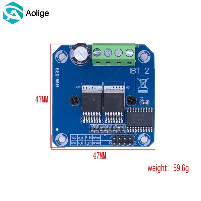 BTS7960 High-Power Intelligent Motor Drive Module - 43A Current Limiting, Semiconductor Refrigeration, for Vehicles
BTS7960 High-Power Intelligent Motor Drive Module - 43A Current Limiting, Semiconductor Refrigeration, for Vehicles