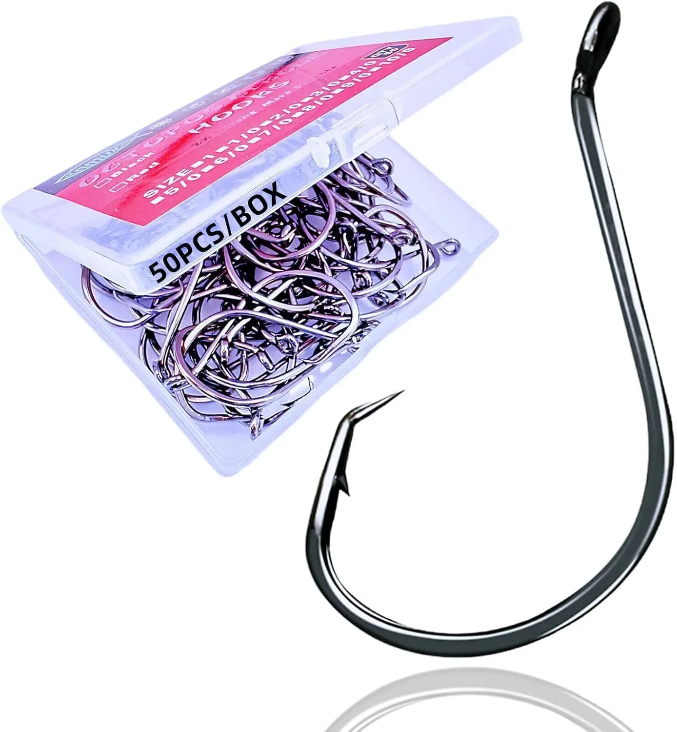50PCS 2X Strong Octopus Circle Hooks Saltwater Freshwater Fishing Set
50PCS 2X Strong Octopus Circle Hooks Saltwater Freshwater Fishing Set