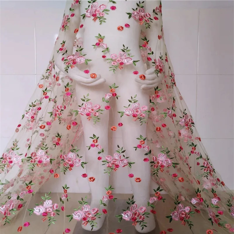 1yard 140cm Heavy work soluble embroidery colors flower mesh tulle lace fabric diy fashion wedding dress clothing accessories
1yard 140cm Heavy work soluble embroidery colors flower mesh tulle lace fabric diy fashion wedding dress clothing accessories