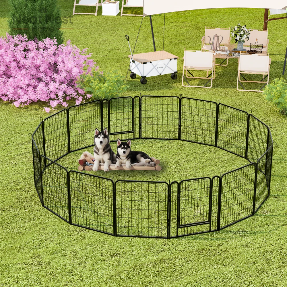 16 Panels Heavy Duty Metal Playpen with door, 31.7"H Dog Fence Pet Exercise Pen for Outdoor
16 Panels Heavy Duty Metal Playpen with door, 31.7"H Dog Fence Pet Exercise Pen for Outdoor