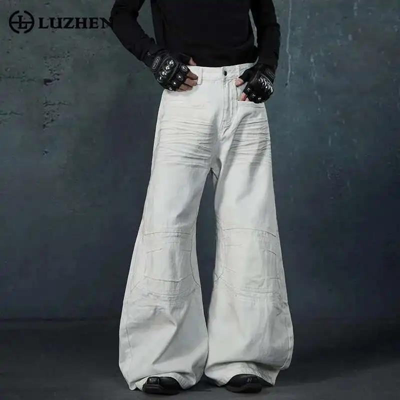 LUZHEN 2025 Spring New Vintage Pleat Design Solid Color Casual Horn Wide Leg Denim Pants Men's Fashion Street Loose Jeans LZ8611
LUZHEN 2025 Spring New Vintage Pleat Design Solid Color Casual Horn Wide Leg Denim Pants Men's Fashion Street Loose Jeans LZ8611