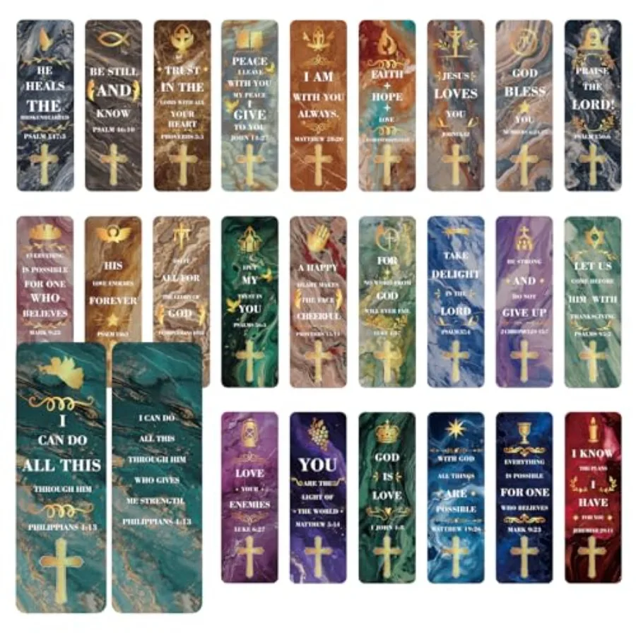 100 Pack Bookmarks with Bible Verses, Double-Sided Designs Inspirational Christian Bookmark for Women and Men Reading Lover Bib
100 Pack Bookmarks with Bible Verses, Double-Sided Designs Inspirational Christian Bookmark for Women and Men Reading Lover Bib