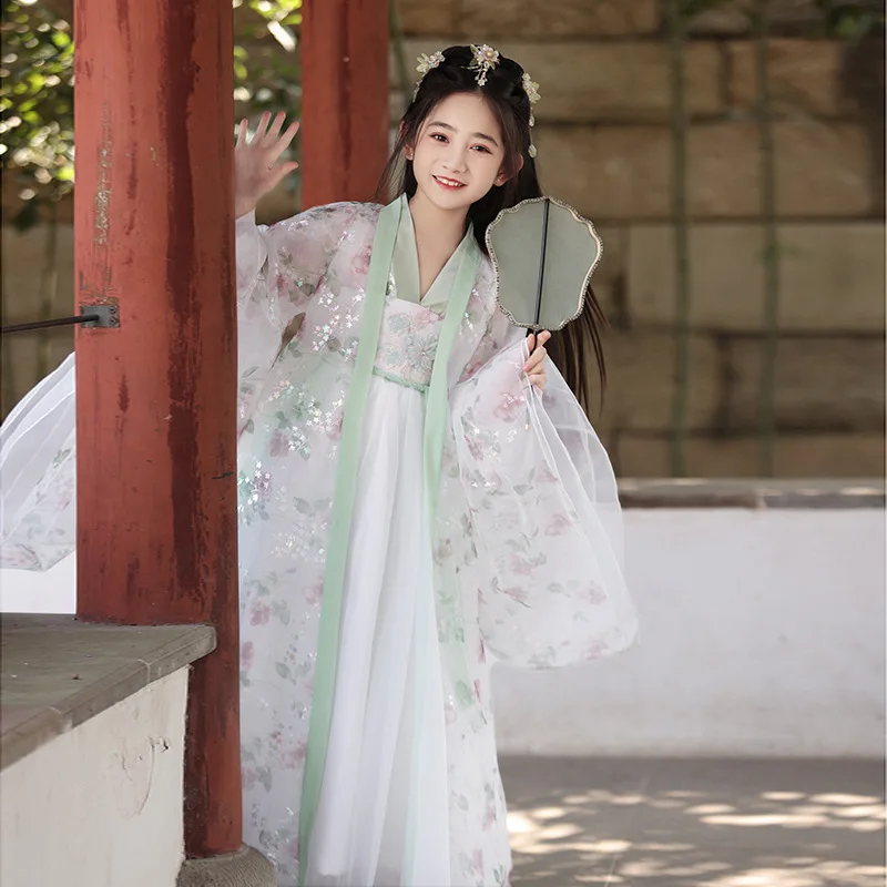 2025 New Traditional Girls Flower Hanfu Dress Ancient Chinese Costume Beautiful Dance Hanfu Originale Princess Tang Dynasty Robe
2025 New Traditional Girls Flower Hanfu Dress Ancient Chinese Costume Beautiful Dance Hanfu Originale Princess Tang Dynasty Robe