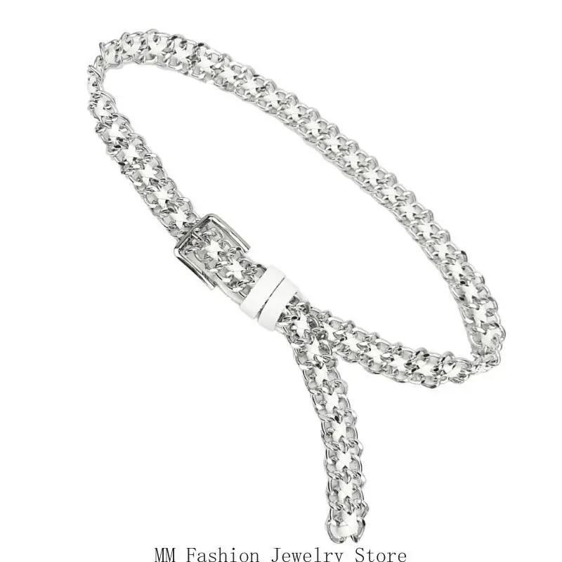 Stylish Chain Belt with Simple Design Adjustable Pin Buckle Belt for Youth Adult Unique Fashion Waist Accessories
Stylish Chain Belt with Simple Design Adjustable Pin Buckle Belt for Youth Adult Unique Fashion Waist Accessories