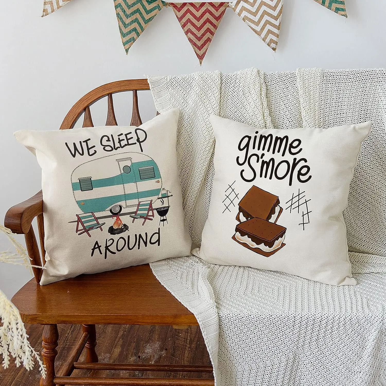Camper Trailer Campfire Pattern Pillow Cover, Linen Square Cushion Cover, Suitable for Sofa 45x45 pillow case
Camper Trailer Campfire Pattern Pillow Cover, Linen Square Cushion Cover, Suitable for Sofa 45x45 pillow case