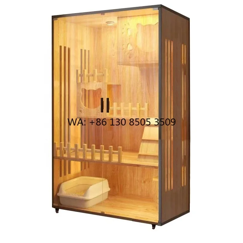 Luxury Wooden Large Space Pet Cages Moisture Proof Construction Wood Cat Villa Scratching Board cat Houses
Luxury Wooden Large Space Pet Cages Moisture Proof Construction Wood Cat Villa Scratching Board cat Houses