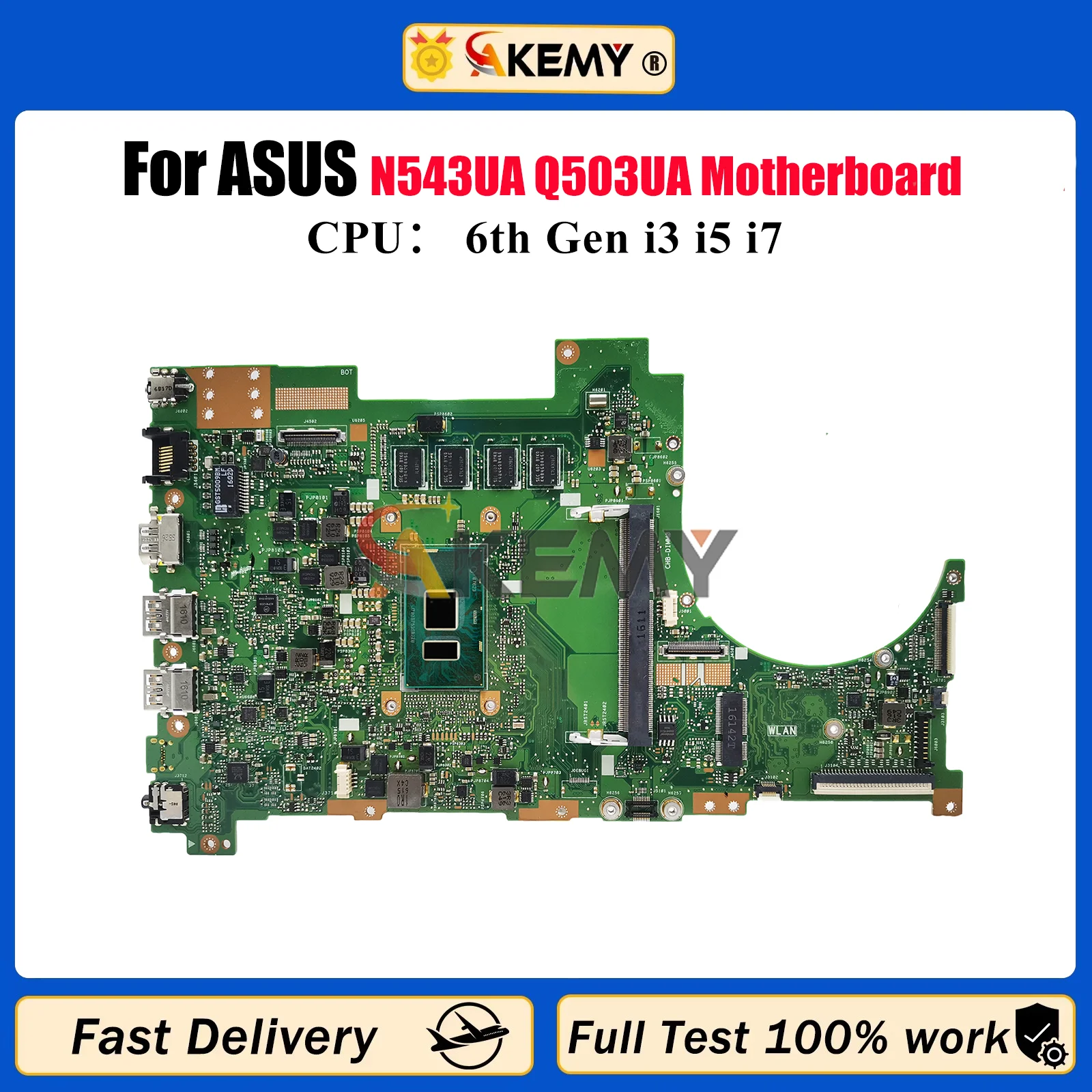 Q503UA Laptop Motherboard For ASUS VivoBook Q503U N543UA Q503UA Notebook Mainboard With i3 i5 i7 CPU 100% tests OK fast shipping
Q503UA Laptop Motherboard For ASUS VivoBook Q503U N543UA Q503UA Notebook Mainboard With i3 i5 i7 CPU 100% tests OK fast shipping