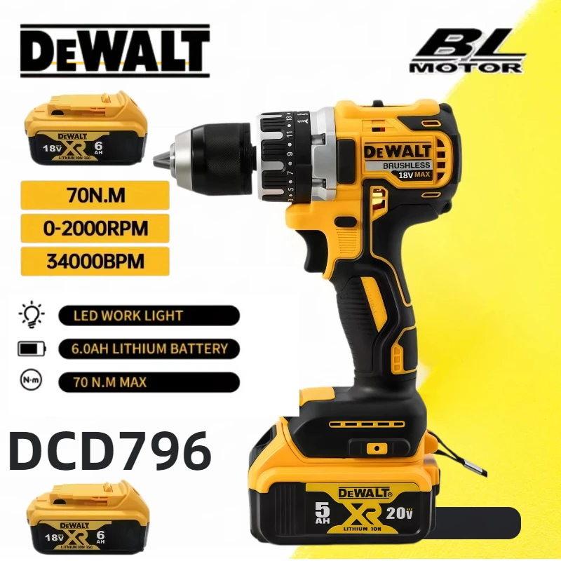 Аккумуляторная ударная дрель-шуруповерт Dewalt DCD796, многофункциональный электроинструмент, перезаряжаемый
Аккумуляторная ударная дрель-шуруповерт Dewalt DCD796, многофункциональный электроинструмент, перезаряжаемый