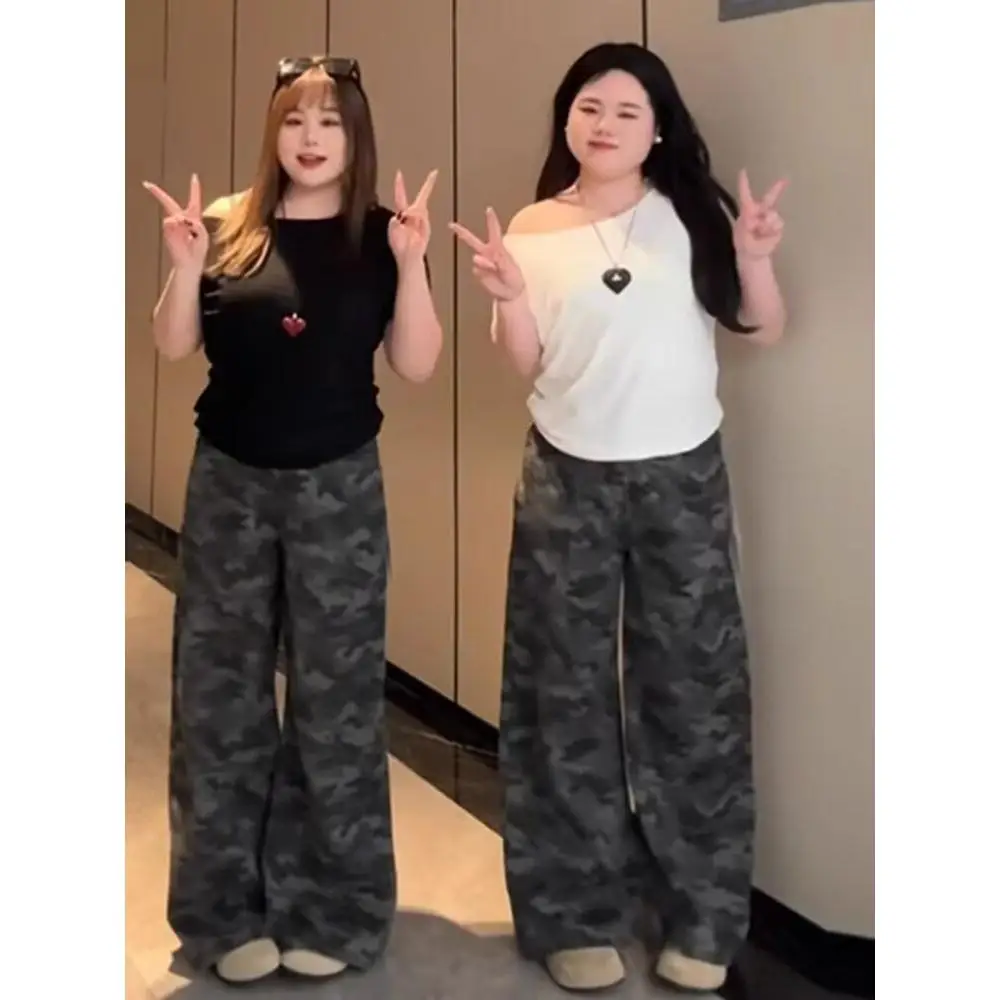 American Retro Camouflage Wide Leg Workwear Jeans Women's New 2026 Spicy Girl High Street Slimming Casual Floor-Length Pants
American Retro Camouflage Wide Leg Workwear Jeans Women's New 2026 Spicy Girl High Street Slimming Casual Floor-Length Pants
