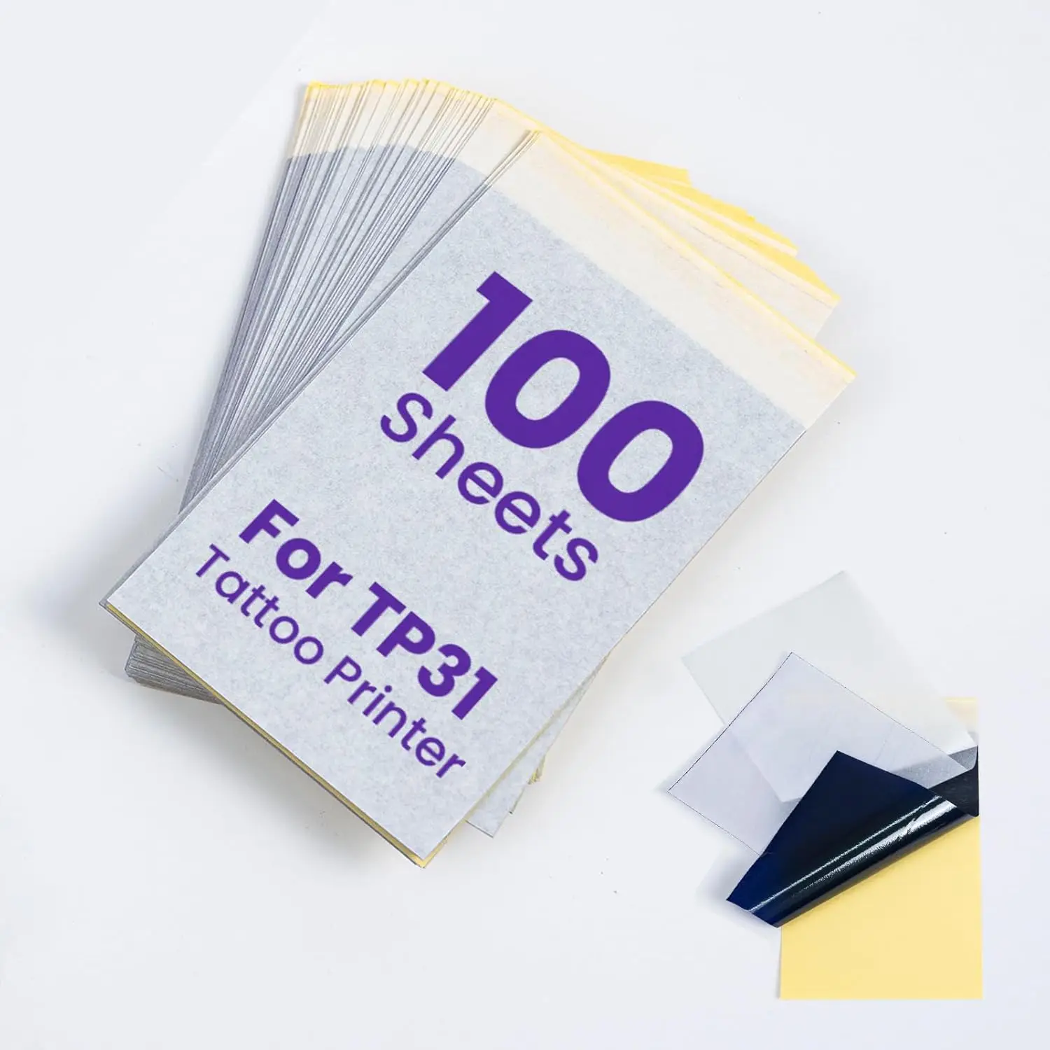 Tattoo Transfer Paper for TP31 Mini Stencil Printer, 100 Sheets Stencil Paper for Tattoo Supplies, 3.15x5.24 inch
Tattoo Transfer Paper for TP31 Mini Stencil Printer, 100 Sheets Stencil Paper for Tattoo Supplies, 3.15x5.24 inch
