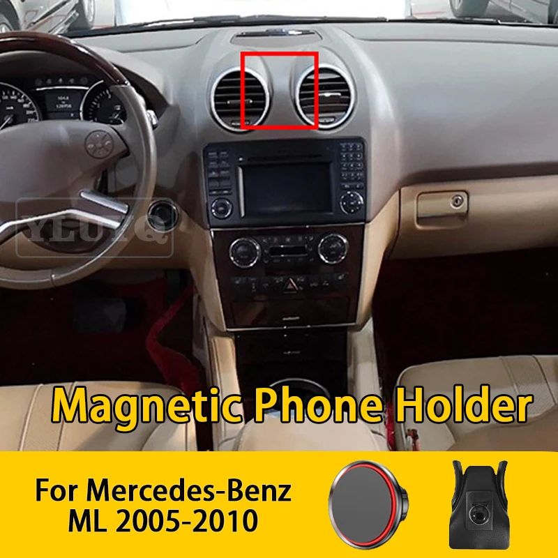 For Mercedes ML 350 W164 2005-2010 Car Phone Holder, Car Air Vent Magnetic Gravity Mount, 360° Multi-Angle Fixed Car Accessory
For Mercedes ML 350 W164 2005-2010 Car Phone Holder, Car Air Vent Magnetic Gravity Mount, 360° Multi-Angle Fixed Car Accessory