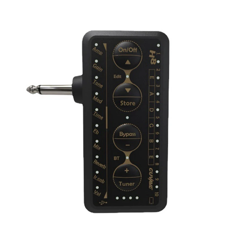 ABJX New CUVAVE H8 Guitar Mini Tuner Multi-Effects Delay Amplifier Reverb Chorus Overdrive Portable Electric Guitar Amp
ABJX New CUVAVE H8 Guitar Mini Tuner Multi-Effects Delay Amplifier Reverb Chorus Overdrive Portable Electric Guitar Amp