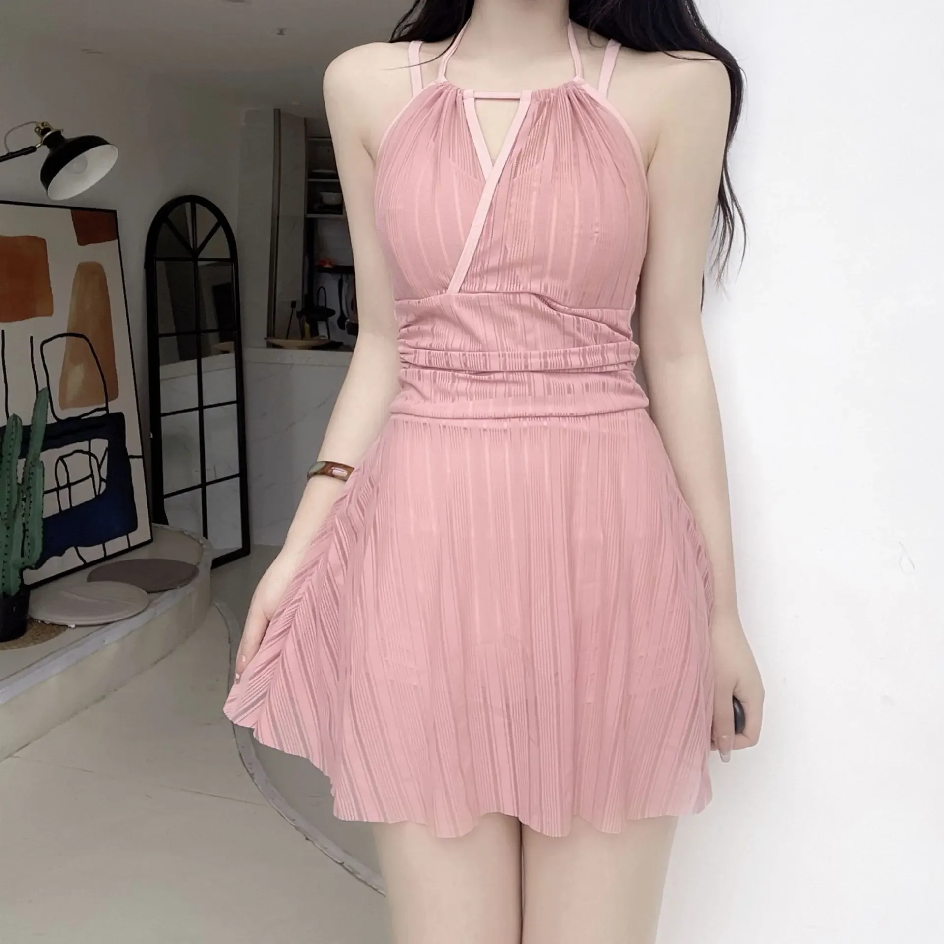 2025 New Hot Selling Girl Sweet and Gentle Style, Suspenders, Sexy and Lovely Swimwear, Pink Student Beach Skirt One-pieces
2025 New Hot Selling Girl Sweet and Gentle Style, Suspenders, Sexy and Lovely Swimwear, Pink Student Beach Skirt One-pieces