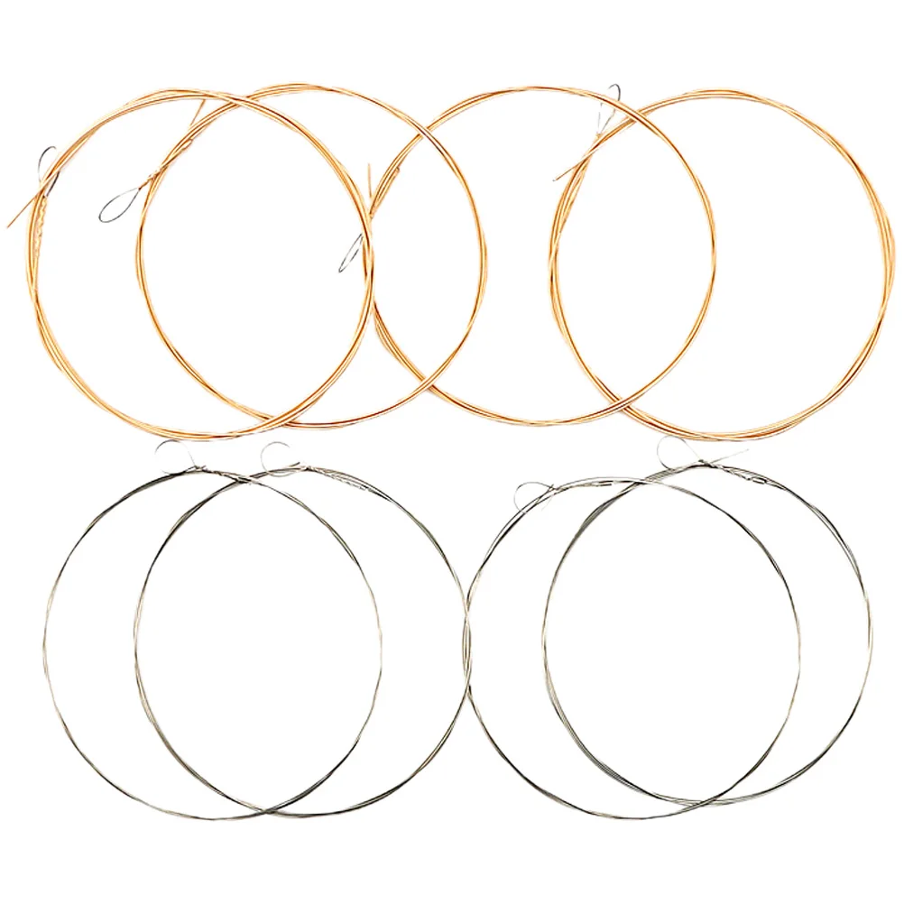 8pcs 8-String Mandolin Strings Steel Metal Replacement For Guitar Durable Professional Resonant Tuning Accessories