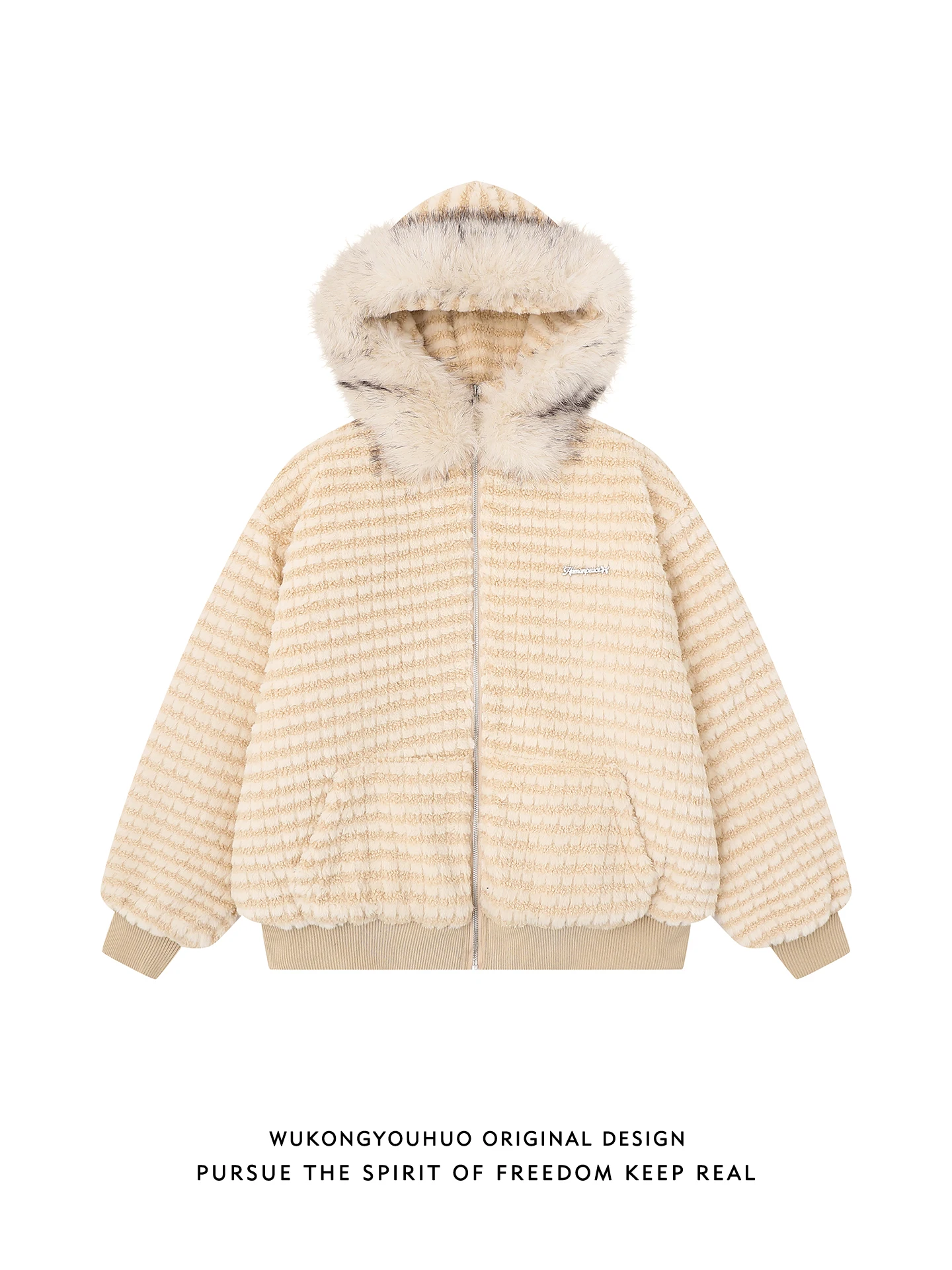 Thiened Hooded Cotton Jaet with Lamb Fur Collar American Retro Striped ex Winter Coat Warm Youth Faion ort Sle
Thiened Hooded Cotton Jaet with Lamb Fur Collar American Retro Striped ex Winter Coat Warm Youth Faion ort Sle