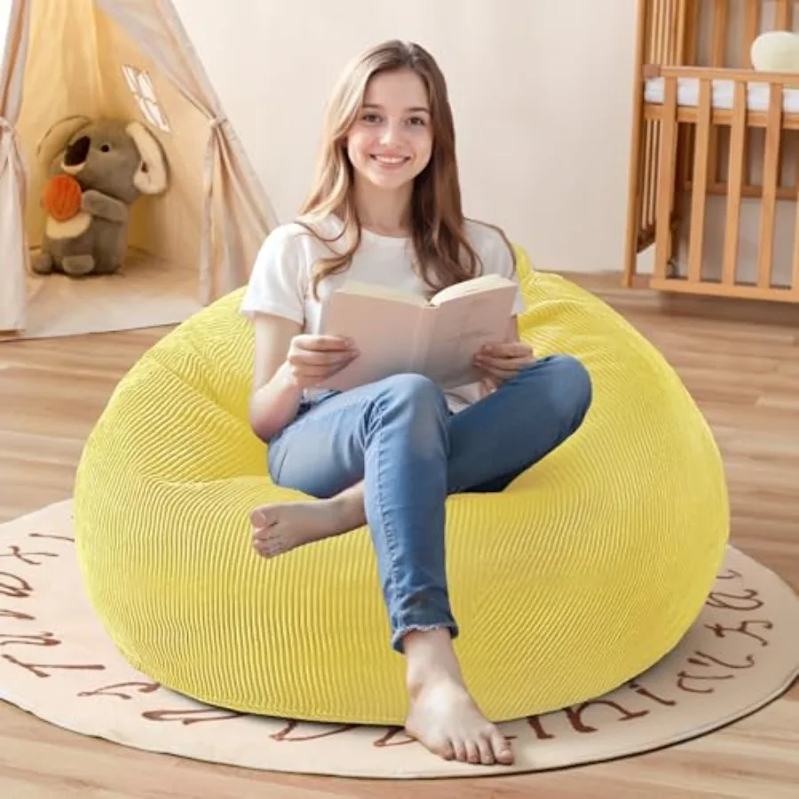 2.5FT Bean Bag Chair: Teardrop Bean Bags with Memory Foam Filled, Compact Beanbag Chairs Soft Sofa with Corduroy Cover
2.5FT Bean Bag Chair: Teardrop Bean Bags with Memory Foam Filled, Compact Beanbag Chairs Soft Sofa with Corduroy Cover