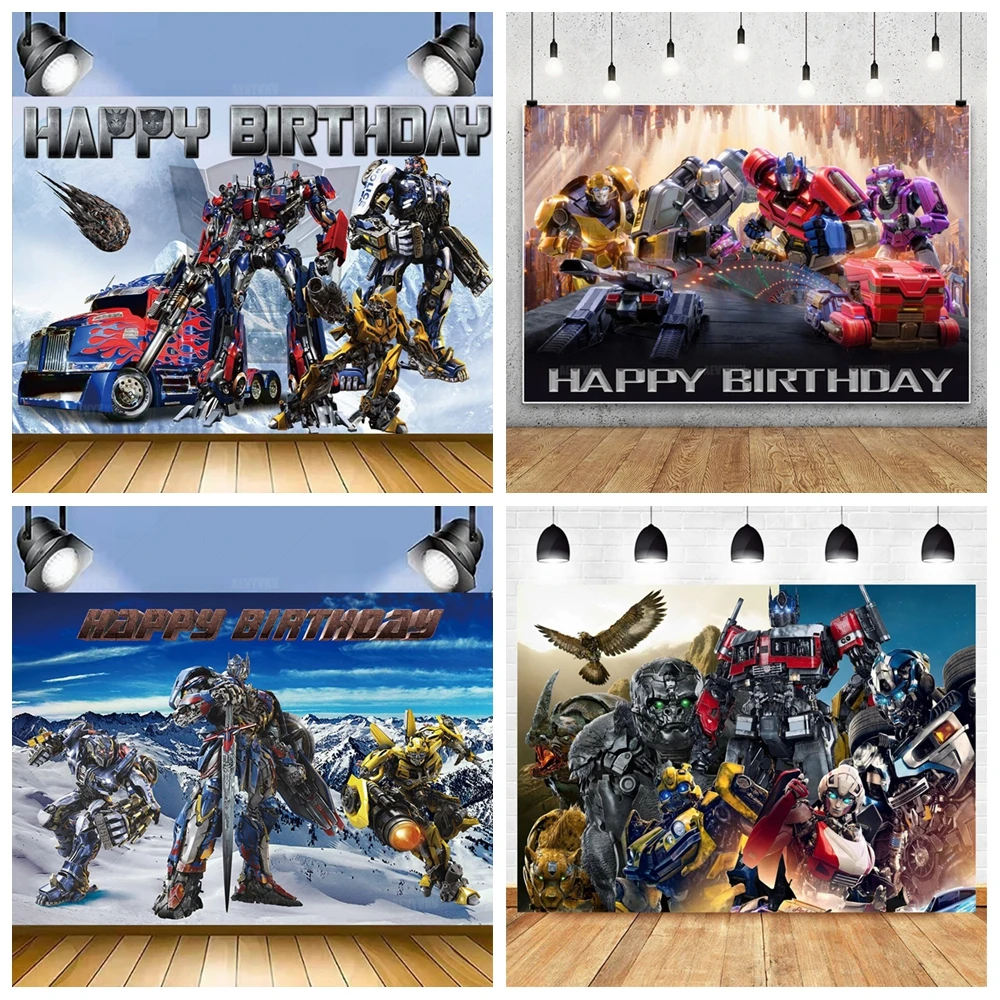 Transformers Bumblebee Optimus Prime Party Backdrop Birthday Banner Photo Booth Cake Table Decorations for Children Boys
Transformers Bumblebee Optimus Prime Party Backdrop Birthday Banner Photo Booth Cake Table Decorations for Children Boys