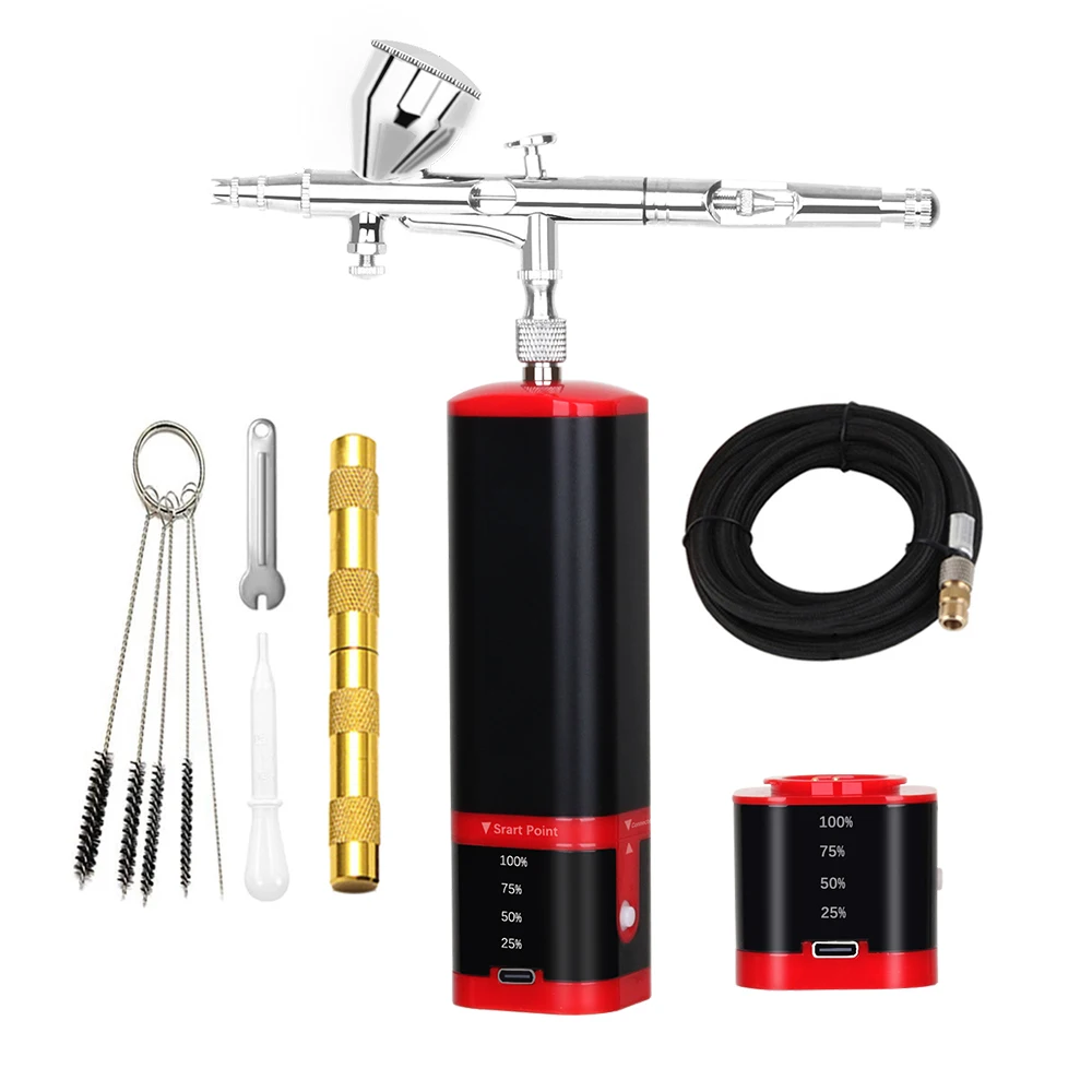 Cordless Mini Air Brush Compressor Kit Gravity Feed Double Action Airbrush Pen Cookies Car Mineral Craft Scale Models Lady Gift
Cordless Mini Air Brush Compressor Kit Gravity Feed Double Action Airbrush Pen Cookies Car Mineral Craft Scale Models Lady Gift