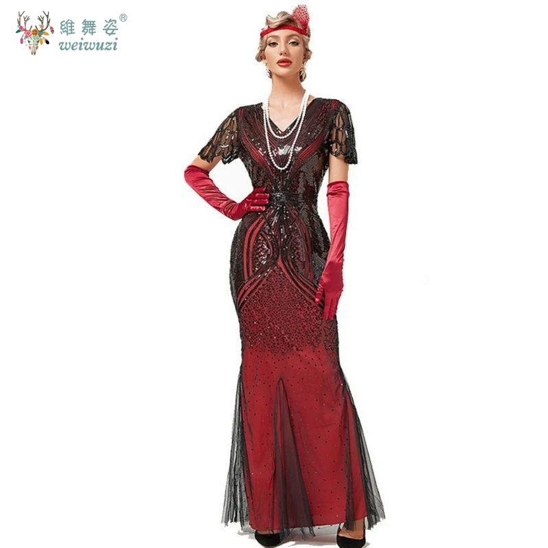 New V-neck Beading Sequin Vintage Body-hugging Long Evening Dress Exquisite and Elegant Butterfly Sleeves Club Fish Tail Skirt
New V-neck Beading Sequin Vintage Body-hugging Long Evening Dress Exquisite and Elegant Butterfly Sleeves Club Fish Tail Skirt