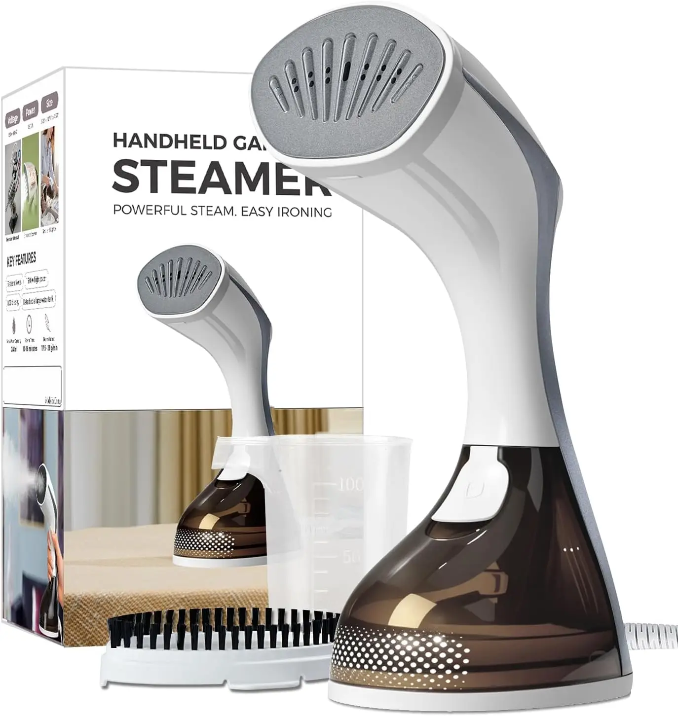 Steamer for Clothes, 20S Heat Up, 1500W & 3 Steam Settings, Ceramic Soleplate with 13-Vent, 2-in-1 Clothing Iron Wrinkle
Steamer for Clothes, 20S Heat Up, 1500W & 3 Steam Settings, Ceramic Soleplate with 13-Vent, 2-in-1 Clothing Iron Wrinkle