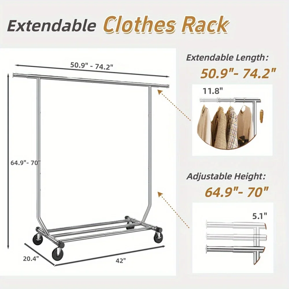 308lbs Adjustable Duty All-Steel Garment Rack-Metal Clothing Rack Garment Rack With Bottom Shelf For Hanging Clothes
308lbs Adjustable Duty All-Steel Garment Rack-Metal Clothing Rack Garment Rack With Bottom Shelf For Hanging Clothes