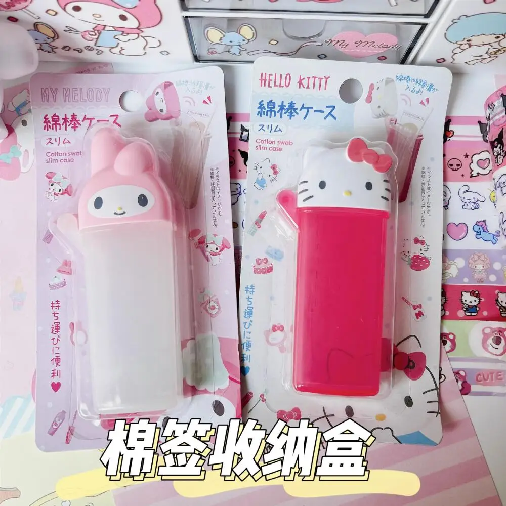 Sanrio Hello Kitty Melody Cotton Swab Box Anime Cartoon Storage Portable Floss Storage Boxes Hairpin Box Cotton Swab Box
Sanrio Hello Kitty Melody Cotton Swab Box Anime Cartoon Storage Portable Floss Storage Boxes Hairpin Box Cotton Swab Box