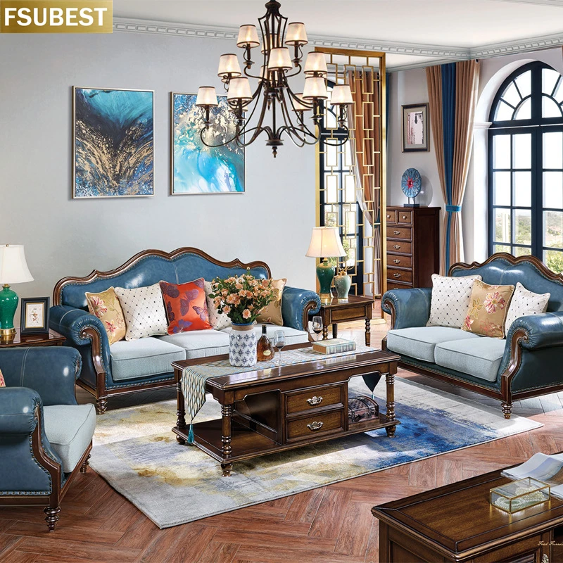 American Style Antique Solid Wood Genuine Leather Sofa Set Living Room Furniture muebles de la sala sofas modernos para sala
American Style Antique Solid Wood Genuine Leather Sofa Set Living Room Furniture muebles de la sala sofas modernos para sala