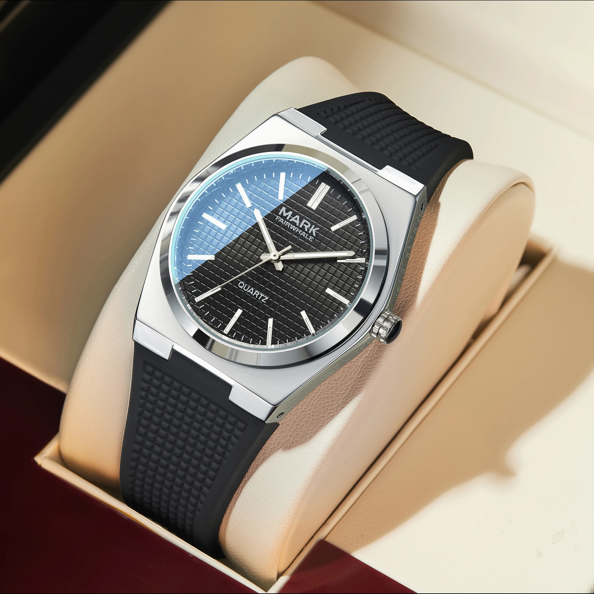 Mark Fairwhale 5021 Classic Affordable Men's watch Quartz Silicone Strap relojes para caballeros with box
Mark Fairwhale 5021 Classic Affordable Men's watch Quartz Silicone Strap relojes para caballeros with box
