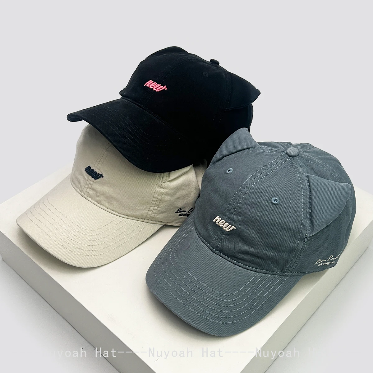 New Men Women Cute Kitten Ears Embroidered new Letters Baseball Hats Sunshade Korean Versatile Peaked Caps ins Fashion Casual
New Men Women Cute Kitten Ears Embroidered new Letters Baseball Hats Sunshade Korean Versatile Peaked Caps ins Fashion Casual