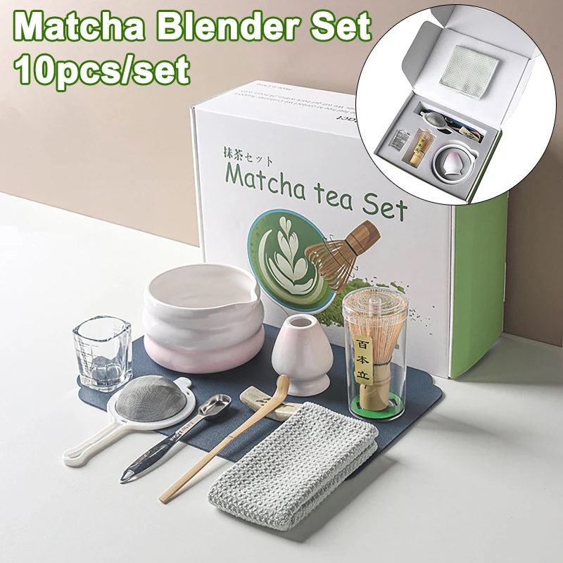10Pcs Japanese Matcha Tea Set Whisk Bowl Set Easy to Clean Matcha Scoop Whisk Holder Kit Tea Tool for Tea Lovers Home Trip Gift
10Pcs Japanese Matcha Tea Set Whisk Bowl Set Easy to Clean Matcha Scoop Whisk Holder Kit Tea Tool for Tea Lovers Home Trip Gift