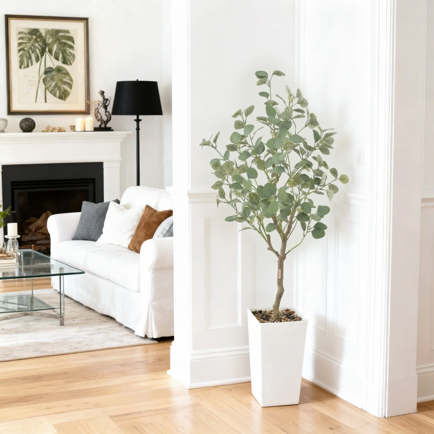 Artificial Eucalyptus Tree, 5ft Tall Fake Eucalyptus Plant with White Tall Planter, Faux Tree for Home Office Indoor Outdoor
Artificial Eucalyptus Tree, 5ft Tall Fake Eucalyptus Plant with White Tall Planter, Faux Tree for Home Office Indoor Outdoor