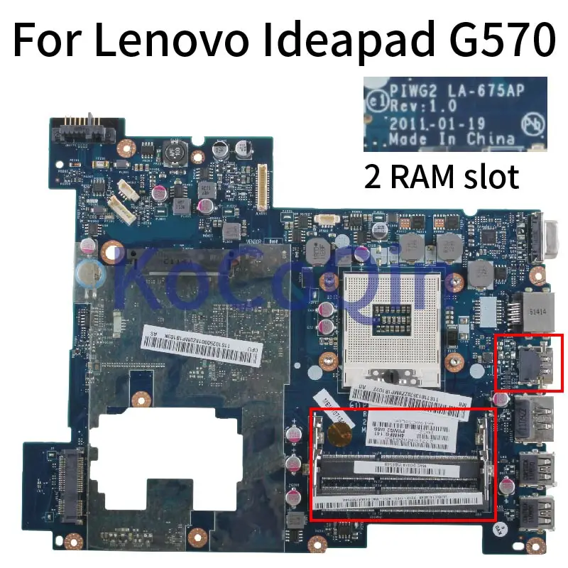 PIWG2 LA-675AP для материнской платы ноутбука Lenovo Ideapad G570 HM65 UMA 11013647 90000026 11013570 Материнская плата для ноутбука DDR3
PIWG2 LA-675AP для материнской платы ноутбука Lenovo Ideapad G570 HM65 UMA 11013647 90000026 11013570 Материнская плата для ноутбука DDR3