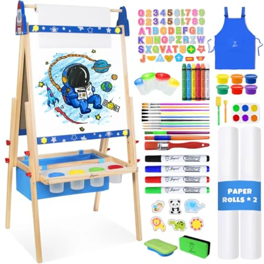 Art Easel for Adjustable Standing Easel with Magnetic Whteboard and Chalkboard Magnetic Board for Art Easel with 2 Paper Rolls
Art Easel for Adjustable Standing Easel with Magnetic Whteboard and Chalkboard Magnetic Board for Art Easel with 2 Paper Rolls