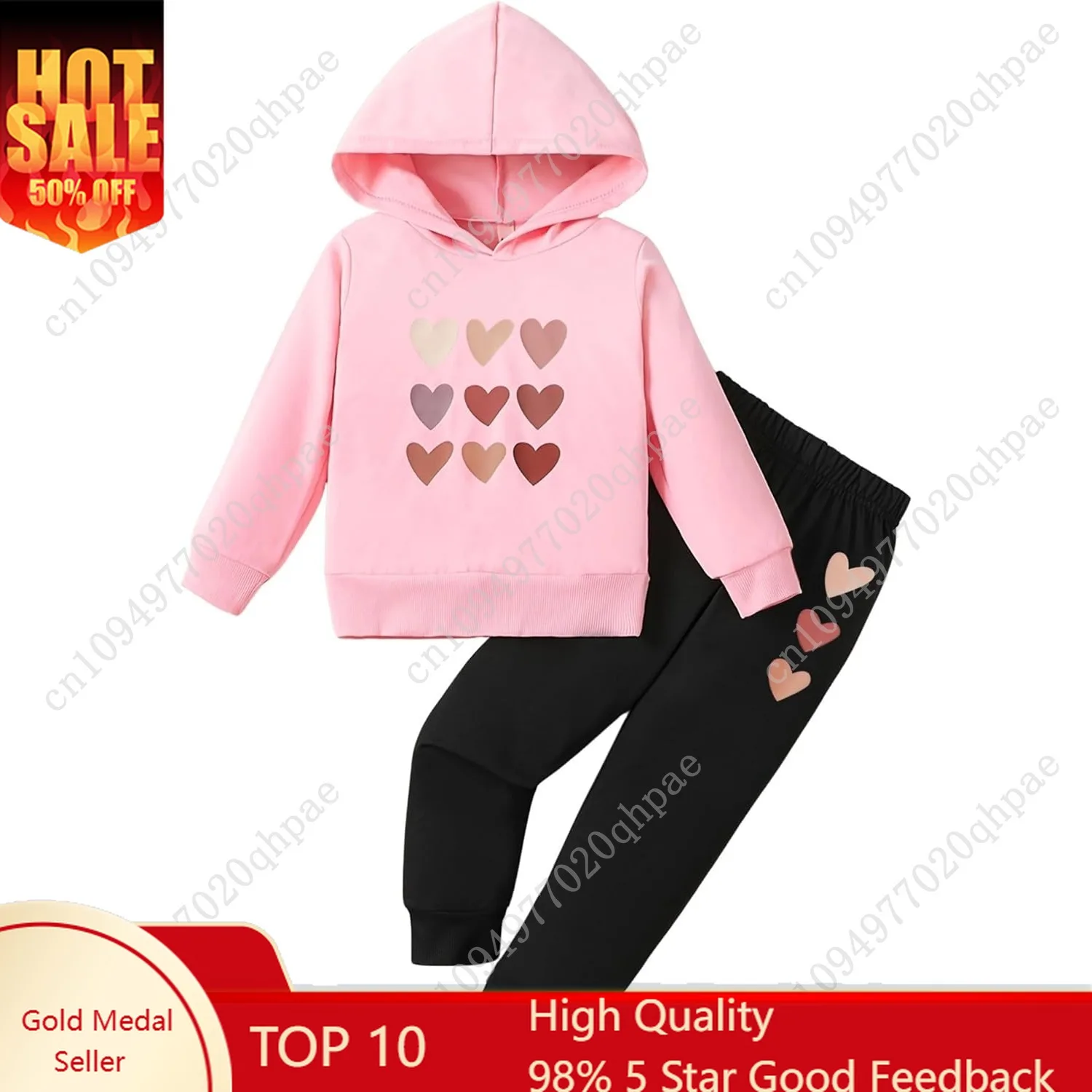Cute Toddler Girls Sweatsuit - Christmas Heart Print Kids Fall Clothes Set Hoodie Sweatshirt Pants Spring Outfits
Cute Toddler Girls Sweatsuit - Christmas Heart Print Kids Fall Clothes Set Hoodie Sweatshirt Pants Spring Outfits