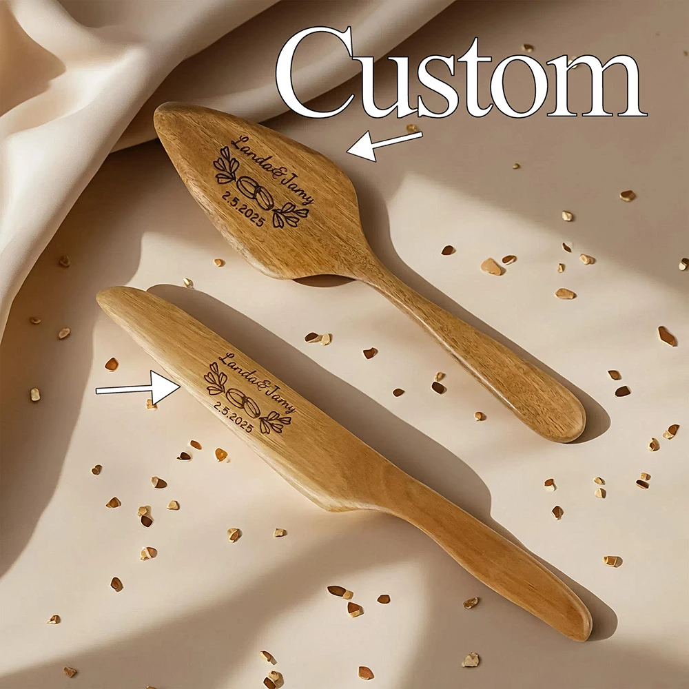 Custom Wedding Wood Cake Knife Laser Engraved Shovel Knife Personalized Rustic Cake Knife Cutting Set With Name Anniversary Gift
Custom Wedding Wood Cake Knife Laser Engraved Shovel Knife Personalized Rustic Cake Knife Cutting Set With Name Anniversary Gift
