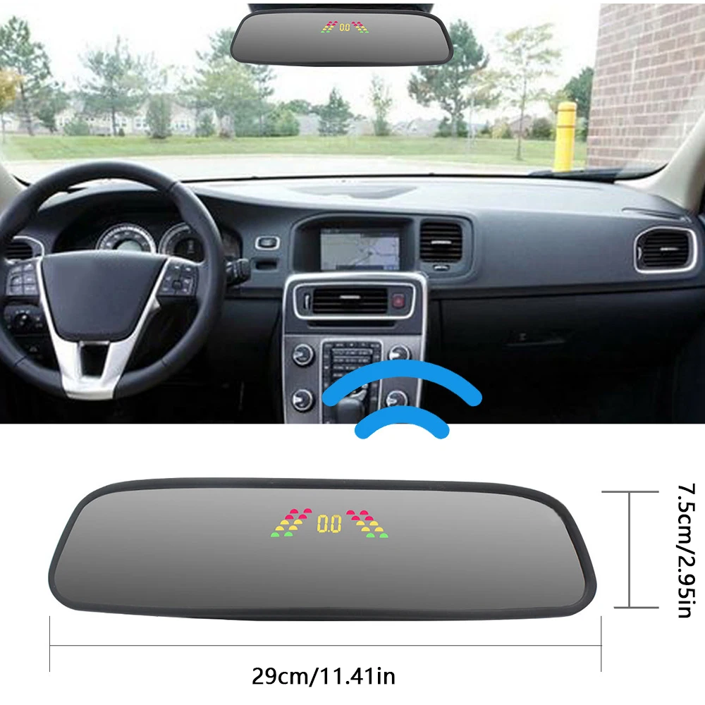 Car Parking Sensor Kit With Auto Parktronic Reverse LED Monitor 22mm 4 Sensors Radar Detector Back-light LCD Rear Mirror Display
Car Parking Sensor Kit With Auto Parktronic Reverse LED Monitor 22mm 4 Sensors Radar Detector Back-light LCD Rear Mirror Display